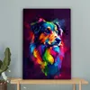 MuchoWow® - Leinwandbilder - Hund - Bunt - Tier - Tierkopf, Produktbild-Vorschau 4