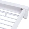 A close-up view of a white foldable clothes drying rack. Produktbild-Vorschau