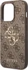 A close-up, side view of a brown phone case with a repeating Guess logo pattern and a prominent Guess logo emblem. Náhled obrázku produktu