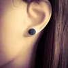 Titan Ohrringe Ohrstecker mit Kreis 4-8mm schwarz Größe - 8 Produktbild-Vorschau 2