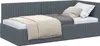 vidaXL Rohový rám postele s čelom tmavosivý 90 cm x 200 cm Náhľad obrázku produktu 1