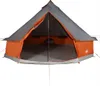 vidaXL Tipi tente familiale 8 personnes Gris et orange Voir les images du produit 4