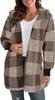 ASKSA Damen Teddyjacke Color Blocked Teddyfleece Jacke Produktbild-Vorschau 1