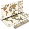 Mapa świata typu „scratch map” w stylu vintage – plakat w Podgląd zdjęcia produktu 3