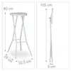 Relaxdays Barhocker klappbar BASTIAN 2er Set weiss, Produktbild-Vorschau 6
