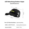 LED Baseball Cap mit 3 Helligkeitsstufen, USB Produktbild-Vorschau 2