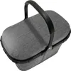 A top-down view of a gray shopping basket with a black handle. Anteprima dell’immagine prodotto