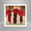 Poster - Poster ohne Rahmen - Bhutan Regenschirm Rot - Produktbild-Vorschau 4