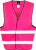 A pink safety vest with reflective stripes, shown flat against a white background. Anteprima dell’immagine prodotto