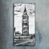 Wandbild Leinwand Bilder Wanduhr 30x60 Bild Big Ben London Produktbild-Vorschau 2