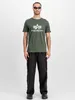 Alpha Industries Basic T-Shirt für Herren Dark Olive Produktbild-Vorschau 3