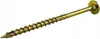 A single gold screw with a flat head and a threaded shaft is shown against a white background. Náhled obrázku produktu