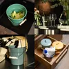 Collage of four images showing different Riess buckets in various settings. Produktbild-Vorschau
