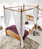 MASSIVMOEBEL24 Himmelbett Sheesham 140x200x224  braun geölt Produktbild-Vorschau 2