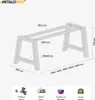 MetaloPro Ksora Extreme – Stolní Kovové Nohy ve Tvaru A, Náhled obrázku produktu 3