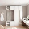 Garderobe ARIA 4 190 cm Weiß Gepolstert Hellgrau mit Produktbild-Vorschau 4