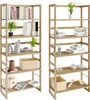CASARIA® 2x Badregal Standregal Holz 5 Böden 58x27x136cm Produktbild-Vorschau 1