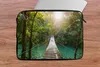MuchoWow® Laptop Hülle 13 Zoll Dschungel - Wasser - Brücke Produktbild-Vorschau 5