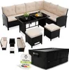 Juskys Polyrattan Lounge Manacor - Sofa, Tisch, Hocker & Produktbild-Vorschau 1