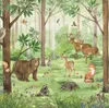 Sanders & Sanders Fototapete Waldtiere Grün und Braun 375 x Produktbild-Vorschau 1