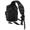 A black tactical sling backpack is shown from a rear-facing angle against a white background. Podgląd zdjęcia produktu