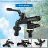 Doppelauslauf-Wasserhahn 1/2 Zoll, Messing, frostsicher, 2 Ausgänge Voir les images du produit
