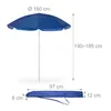 Relaxdays Sonnenschirm, Ø 160 cm, knickbar, Produktbild-Vorschau 4