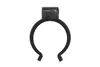 A black metal clip or clamp on a white background. Produktbild-Vorschau