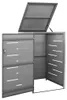 vidaXL Box pour poubelles pour 1 tonne 69x77,5x115 cm acier Voir les images du produit 3