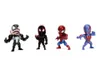 Four stylized superhero figurines are lined up against a white background. Produktbild-Vorschau