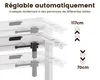 Diagram showing the adjustable height range of a desk. Anteprima dell’immagine prodotto