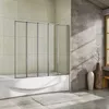 120x140cm Badewannenfaltwand 5-teilig Badewannenaufsatz Produktbild-Vorschau 1
