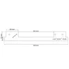 A technical drawing with dimensions of a metal furniture leg. Voir les images du produit