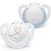 NUK Star Silikonschnuller 0-6 Monate BPA-frei Blau 2er Set Produktbild-Vorschau 1