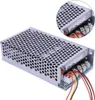 A close-up, angled view of a metal-cased DC motor speed controller with a perforated cover, showing its input/output terminals and wiring. Náhled obrázku produktu