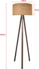 Lampada da terra 'Newport' 1 x E27 Marrone Anteprima dell’immagine prodotto 3