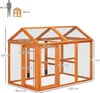 PawHut Hühnerstall aus Holz, Hühnerkäfig, Netzgehege, 140 x Produktbild-Vorschau 7