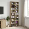 vidaXL Mobiletto porta CD Sonoma-Eiche, 65 x 23,5 x 175 cm, Anteprima dell’immagine prodotto 2