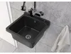 Granitan | Lavello da lavoro - ORTA - Nero - 40 x 38 cm - Anteprima dell’immagine prodotto 4