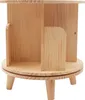 A wooden rotating shelf with four compartments, standing on three legs. Náhled obrázku produktu