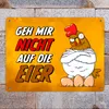 Geh mir nicht auf die Eier Metallschild XL in 21x28 cm mit Produktbild-Vorschau 2