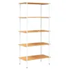 vidaXL Regal mit 5 Böden Weiß und Eiche-Optik 80x40x163 cm Produktbild-Vorschau 5