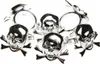 6er Set Piratenringe mit Totenkopf, Kunststoff Ringe Produktbild-Vorschau 1