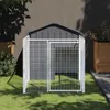 vidaXL Cuccia per cani con corridoio antracite Anteprima dell’immagine prodotto 1