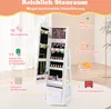 COSTWAY Detská šperkovnica 3v1, zrkadlová skrinka otočná o Náhľad obrázku produktu 5