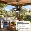 IP65 Outdoor Deckenventilator mit Stecker und Licht - 5m Produktbild-Vorschau 2