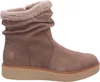 A side view of a brown women's boot with a faux fur lining. Produktbild-Vorschau