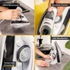 Collage of four images showing different aspects of an iron. Produktbild-Vorschau