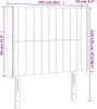 The Living Store Kopfteil mit Ohren Schwarz 103x16x118/128 Produktbild-Vorschau 9