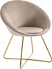Set aus 2 Stühlen aus Velours und goldenem Metall - Beige - Produktbild-Vorschau 5
